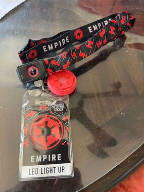 Bioworld Empire Red and Black LED Light-Up Lanyard with Badge Holder